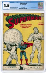 SUPERMAN #28 MAY-JUNE 1944 CGC 4.5 VG+.