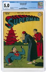 SUPERMAN #45 MARCH-APRIL 1947 CGC 5.0 VG/FINE.