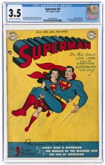 SUPERMAN #57 MARCH-APRIL 1949 CGC 3.5 VG-.