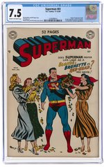 SUPERMAN #61 NOVEMBER-DECEMBER 1949 CGC 7.5 VF- (FIRST KRYPTONITE).