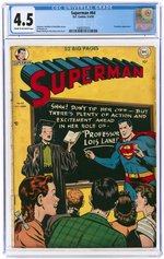 SUPERMAN #64 MAY-JUNE 1950 CGC 4.5 VG+.