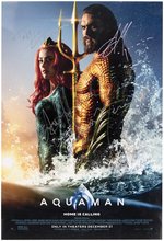 AQUAMAN CAST-SIGNED ONE SHEET MOVIE POSTER.