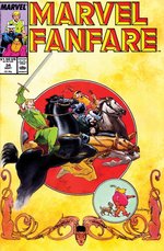 MARVEL FANFARE #34 COMIC BOOK COVER ORIGINAL ART BY CHARLES VESS (WARRIORS THREE).