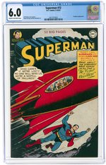 SUPERMAN #72 SEPTEMBER-OCTOBER 1951 CGC 6.0 FINE.