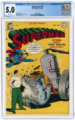 SUPERMAN #73 NOVEMBER-DECEMBER 1951 CGC 5.0 VG/FINE.