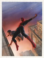 SPIDER-MAN AMAZING FANTASY #15 COVER RECREATION ORIGINAL ART BY ALEX ROSS FOR HERO ILLUSTRATED #6 COVER.