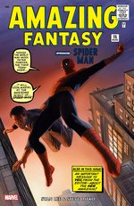 SPIDER-MAN AMAZING FANTASY #15 COVER RECREATION ORIGINAL ART BY ALEX ROSS FOR HERO ILLUSTRATED #6 COVER.