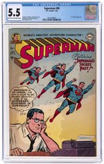 SUPERMAN #90 JULY 1954 CGC 5.5 FINE-.