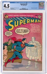 SUPERMAN #91 AUGUST 1954 CGC 4.5 VG+.