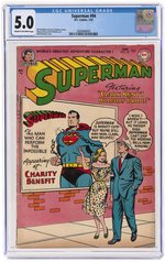 SUPERMAN #94 JANUARY 1955 CGC 5.0 VG/FINE.