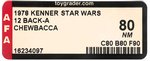 STAR WARS (1978) - CHEWBACCA 12 BACK-A AFA 80 NM.