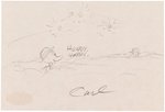 CARL BARKS DUCKS SKETCH ORIGINAL ART.