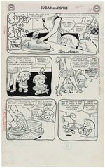 SUGAR AND SPIKE #16 COMIC BOOK COMPLETE STORY ORIGINAL ART BY SHELDON MAYER.