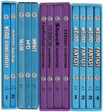 RUSS COCHRAN “EC COMIC” LIBRARY COMPLETE COLLECTION OF 66 BLACK AND WHITE VOLUMES IN 18 SLIPCASES.