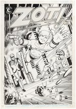 ZOT! #1 COMIC BOOK COVER ORIGINAL ART BY SCOTT McCLOUD.