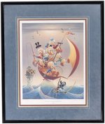 CARL BARKS "SAILING THE SPANISH MAIN" FRAMED SIGNED AND NUMBERED LITHOGRAPH.