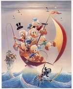 CARL BARKS "SAILING THE SPANISH MAIN" FRAMED SIGNED AND NUMBERED LITHOGRAPH.