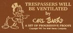 CARL BARKS "TRESPASSERS WILL BE VENTILATED" LITHOGRAPH PROGRESSIVE PROOF SET.