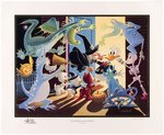 CARL BARKS "HALLOWEEN IN DUCKBURG" GOLD PLATE EDITION #PP-1 LITHOGRAPH PROGRESSIVE PROOF SET SIGNED BY CARL BARKS.