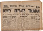 "DEWEY DEFEATS TRUMAN" ICONIC 1948 CHICAGO TRIBUNE ERROR NEWSPAPER.