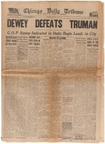 "DEWEY DEFEATS TRUMAN" ICONIC 1948 CHICAGO TRIBUNE ERROR NEWSPAPER.