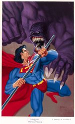 DANIEL HORNE THE MAN OF STEEL SUPERMAN PLATINUM SERIES TRADING CARD ORIGINAL ART.