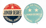 "THE DETROIT JOURNAL" PAIR OF EARLY CLUB BUTTONS.