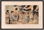 THE THREE STOOGES MEET HERCULES ORIGINAL ART PAIR BY NORMAN MAURER.