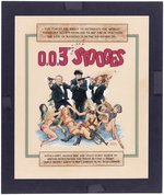 THE THREE STOOGES JAMES BOND SPOOF ORIGINAL ART BY NORMAN MAURER.