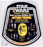 STAR WARS ACTION FIGURES (1978) BELL HANGER ADVERTISING STORE DISPLAY SIGN AFA 95 MINT WITH ORIGINAL SHIPPING CARTON & HARDWARE.