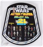 STAR WARS (1979) "COLLECT ALL 21" ACTION FIGURES BELL HANGER ADVERTISING STORE DISPLAY SIGN AFA 90 NM+/MINT.