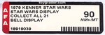 STAR WARS (1979) "COLLECT ALL 21" ACTION FIGURES BELL HANGER ADVERTISING STORE DISPLAY SIGN AFA 90 NM+/MINT.