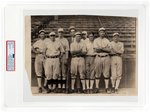 1925 PHILADELPHIA ATHLETICS TEAM ORIGINAL PHOTOGRAPH WITH HOF ROOKIES LEFTY GROVE AND MICKEY COCHRANE PSA/DNA TYPE I.