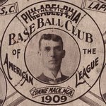 1909 W601 SPORTING LIFE PHILADELPHIA ATHLETICS PREMIUM WITH JOE JACKSON ROOKIE PLUS FIVE HOFERS.