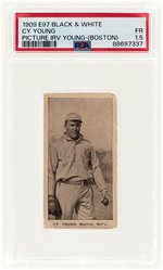 1909 E97 C. A. BRIGGS CO. BLACK & WHITE CY YOUNG (HOF) PICTURE IRV YOUNG-BOSTON VARIATION PSA 1.5 FAIR (HIGHEST IN POP).