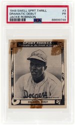 1948 SWELL SPORT THRILLS "DRAMATIC DEBUT" JACKIE ROBINSON (HOF) PSA 1 POOR.