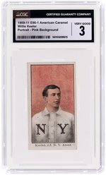 1909-11 E90-1 AMERICAN CARAMEL WILLIE KEELER (HOF) PORTRAIT PINK BACKGROUND CGC 3 VG.