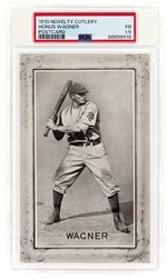 1910 PC805 NOVELTY CUTLERY POSTCARD HONUS WAGNER (HOF) PSA 1.5 FAIR.