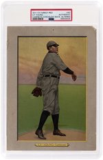 1910-11 T3 TURKEY RED CABINETS CY YOUNG (HOF) CHECKLIST BACK PSA AUTHENTIC ALTERED.