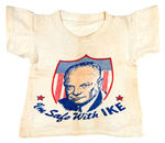 "I'M SAFE WITH IKE" YOUNG CHILDS T-SHIRT 1956.