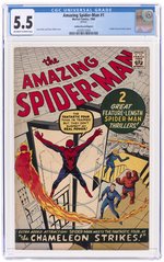 GOLDEN RECORD REPRINT - AMAZING SPIDER-MAN #1 1966 CGC 5.5 FINE-.