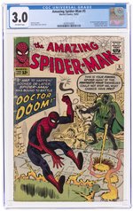 AMAZING SPIDER-MAN #5 OCTOBER 1963 CGC 3.0 GOOD/VG.