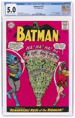 BATMAN #171 MAY 1965 CGC 5.0 VG/FINE (FIRST SILVER AGE RIDDLER).