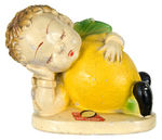 "LEE LEMON/FRUIT KIDS" PLASTER FIGURE.