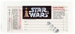 STAR WARS (1978) - EARLY BIRD CERTIFICATE "VOID" PROOF-OF-PURCHASE COUPON UKG 85%.