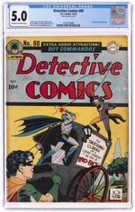 DETECTIVE COMICS #80 OCTOBER 1943 CGC 5.0 VG/FINE.