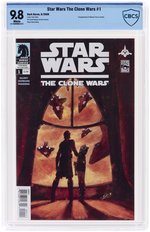 STAR WARS: THE CLONE WARS #1 SEPTEMBER 2008 CBCS 9.8 NM/MINT (FIRST AHSOKA TANO & CAPTAIN REX).