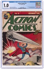 ACTION COMICS #19 DECEMBER 1939 CGC 1.0 FAIR.