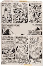 FANTASTIC FOUR #186 COMIC BOOK PAGE ORIGINAL ART BY GEORGE PÉREZ.