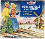 AURORA GUYS AND GALS OF ALL NATIONS - DUTCH BOY AND DUTCH GIRL UNUSED BOXED MODEL KIT.